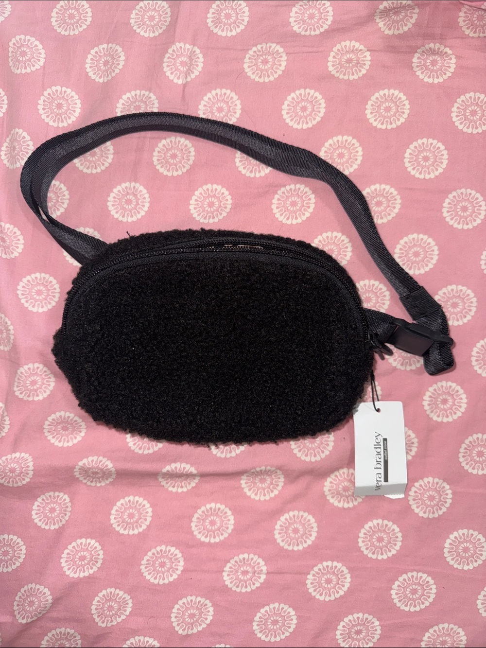 Vera Bradley Black Sherpa Belt Bag